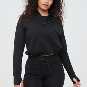 OFFLINE By Aerie Warmup Quarter Zip - True Black, Medium